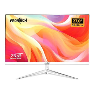 FRONTECH 27 Inch Ultima Series LED Monitor MON-0086| Refresh Rate 75Hz,IPS Panel | Full HD 1080p, Built-in Speaker (White)